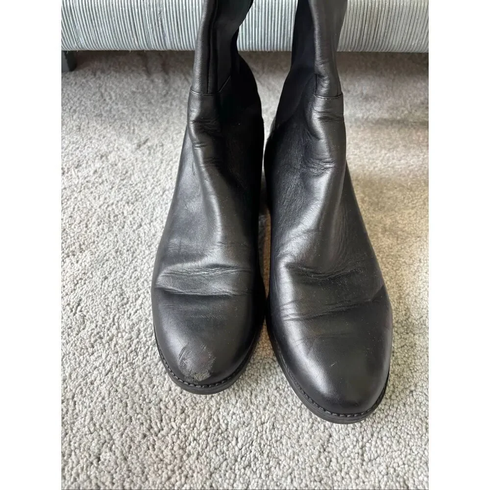 Tory Burch Caitlin Stretch Boots Sz 8.5 Black, $495